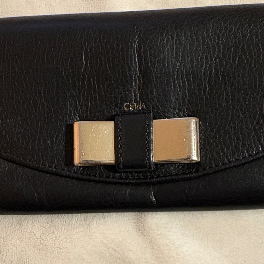 Authentic Chloe Black Leather wallet